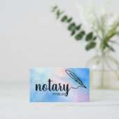 Notary Public Elegante Script Schlicht Business Ca Visitenkarte (Stehend Vorderseite)