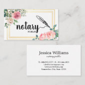 Notary Public Elegante Script Schlicht Business Ca Visitenkarte (Vorne/Hinten)