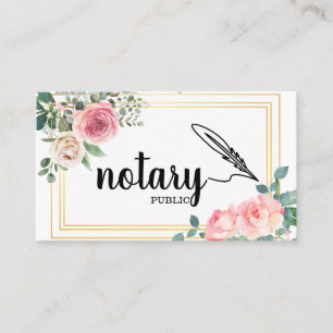 Notary Public Elegante Script Schlicht Business Ca Visitenkarte