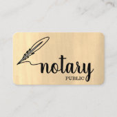 Notary Public Elegante Script Schlicht Business Ca Visitenkarte (Vorderseite)