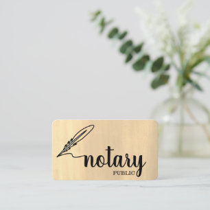 Notary Public Elegante Script Schlicht Business Ca Visitenkarte