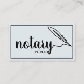 Notary Public Elegante Script Schlicht Business Ca Visitenkarte (Vorderseite)