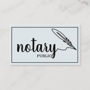 Notary Public Elegante Script Schlicht Business Ca Visitenkarte