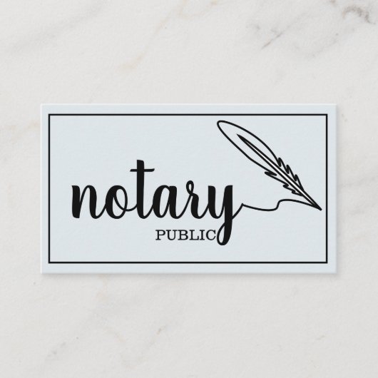 Notary Public Elegante Script Schlicht Business Ca Visitenkarte (Vorderseite)