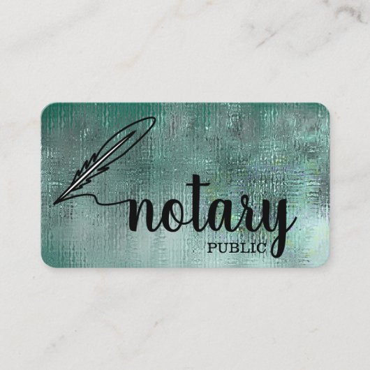 Notary Public Elegante Script Schlicht Business Ca Visitenkarte (Vorderseite)