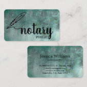 Notary Public Elegante Script Schlicht Business Ca Visitenkarte (Vorne/Hinten)
