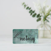 Notary Public Elegante Script Schlicht Business Ca Visitenkarte (Stehend Vorderseite)