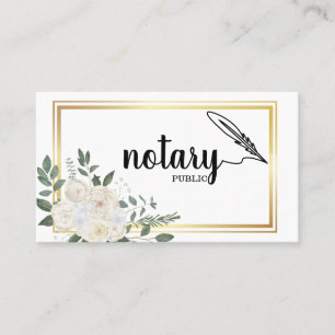 Notary Public Elegante Script Schlicht Business Ca Visitenkarte