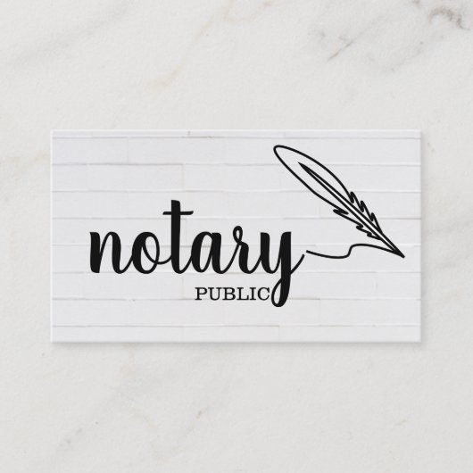 Notary Public Elegante Script Schlicht Business Ca Visitenkarte (Vorderseite)