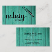 Notary Public Elegante Script Schlicht Business Ca Visitenkarte (Vorne/Hinten)