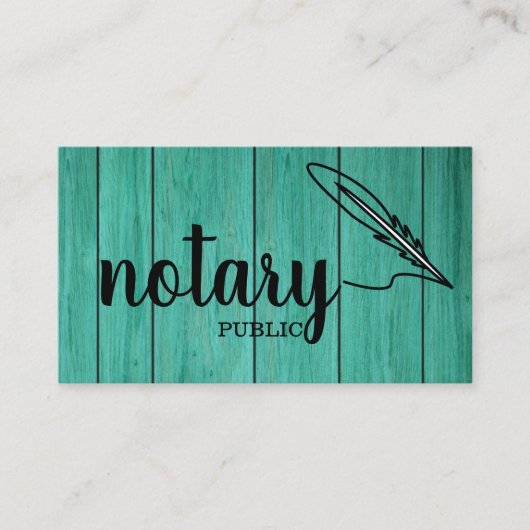 Notary Public Elegante Script Schlicht Business Ca Visitenkarte (Vorderseite)