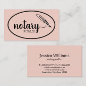 Notary Public Elegante Script Schlicht Business Ca Visitenkarte (Vorne/Hinten)