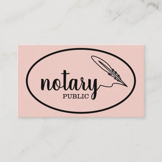 Notary Public Elegante Script Schlicht Business Ca Visitenkarte (Vorderseite)