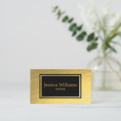 Notary Public Elegante Script Schlicht Moderne Lux Visitenkarte (Stehend Vorderseite)