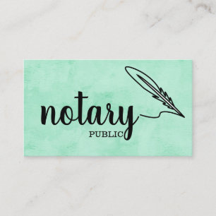 Notary Public Elegante Script Schlicht Visitenkarte
