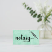 Notary Public Elegante Script Schlicht Visitenkarte (Stehend Vorderseite)