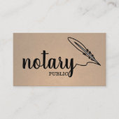 Notary Public Elegante Script Schlicht Visitenkarte (Vorderseite)