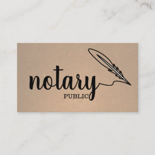 Notary Public Elegante Script Schlicht Visitenkarte