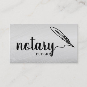 Notary Public Elegante Script Schlicht Visitenkarte
