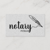 Notary Public Elegante Script Schlicht Visitenkarte (Vorderseite)