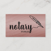 Notary Public Elegante Script Schlicht Visitenkarte (Vorderseite)