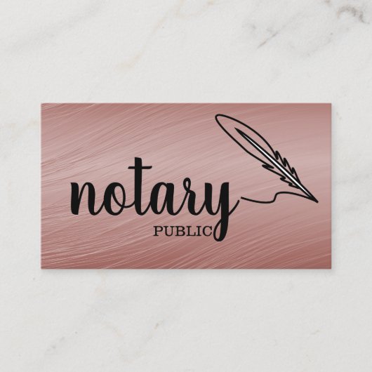 Notary Public Elegante Script Schlicht Visitenkarte (Vorderseite)