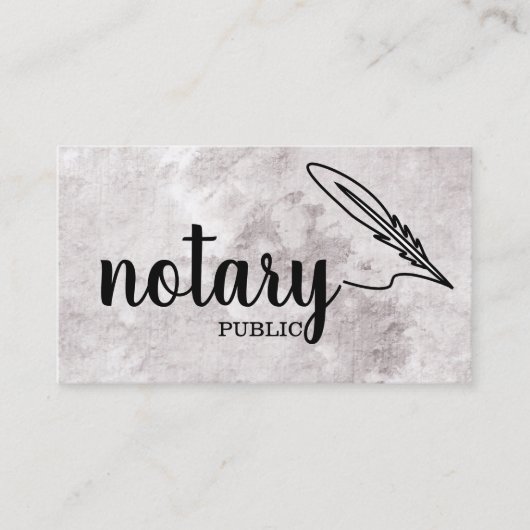 Notary Public Elegante Script Schlicht Visitenkarte (Vorderseite)
