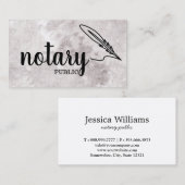 Notary Public Elegante Script Schlicht Visitenkarte (Vorne/Hinten)