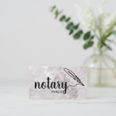 Notary Public Elegante Script Schlicht Visitenkarte (Stehend Vorderseite)
