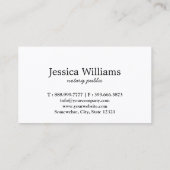 Notary Public Elegante Script Schlicht Visitenkarte (Rückseite)