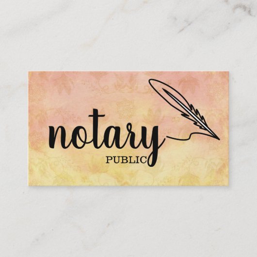 Notary Public Elegante Script Schlicht Visitenkarte (Vorderseite)