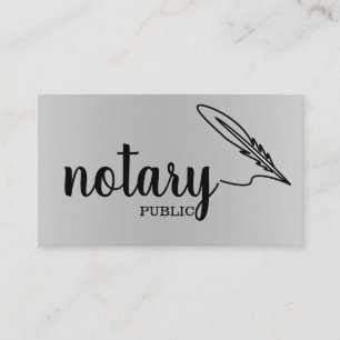 Notary Public Elegante Script Schlicht Visitenkarte