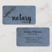 Notary Public Elegante Script Schlicht Visitenkarte (Vorne/Hinten)