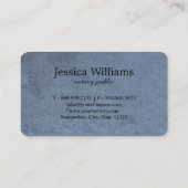 Notary Public Elegante Script Schlicht Visitenkarte (Rückseite)