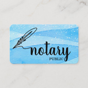Notary Public Elegante Script Schlicht Visitenkarte