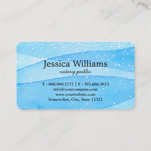 Notary Public Elegante Script Schlicht Visitenkarte (Rückseite)