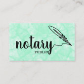 Notary Public Elegante Script Schlicht Visitenkarte (Vorderseite)
