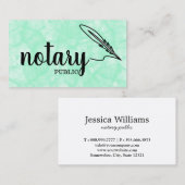 Notary Public Elegante Script Schlicht Visitenkarte (Vorne/Hinten)