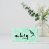 Notary Public Elegante Script Schlicht Visitenkarte (Stehend Vorderseite)