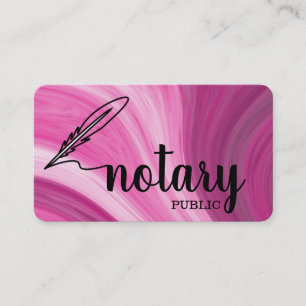 Notary Public Elegante Script Schlicht Visitenkarte