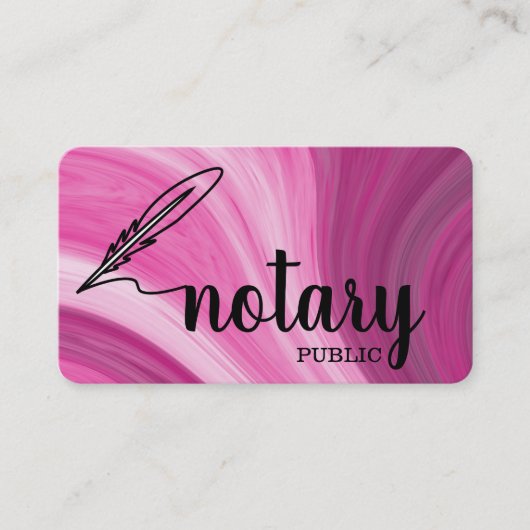 Notary Public Elegante Script Schlicht Visitenkarte (Vorderseite)