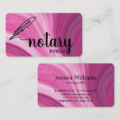 Notary Public Elegante Script Schlicht Visitenkarte (Vorne/Hinten)