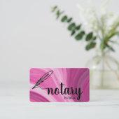 Notary Public Elegante Script Schlicht Visitenkarte (Stehend Vorderseite)