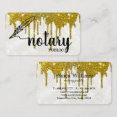 Notary Public Elegante Script Schlicht Visitenkarte (Vorne/Hinten)