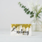 Notary Public Elegante Script Schlicht Visitenkarte (Stehend Vorderseite)