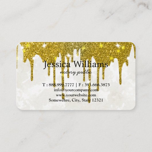 Notary Public Elegante Script Schlicht Visitenkarte (Rückseite)