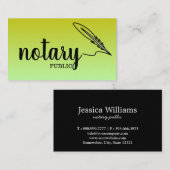 Notary Public Elegante Script Schlicht Visitenkarte (Vorne/Hinten)