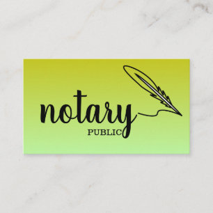 Notary Public Elegante Script Schlicht Visitenkarte