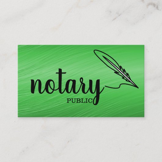 Notary Public Elegante Script Schlicht Visitenkarte (Vorderseite)