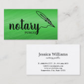 Notary Public Elegante Script Schlicht Visitenkarte (Vorne/Hinten)
